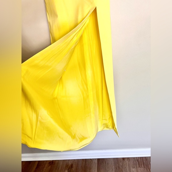 NWOT Cushnie Et Ochs Yellow Citron Reina Off Shoulder Maxi Dress Size Small/ 4 - Picture 6 of 12